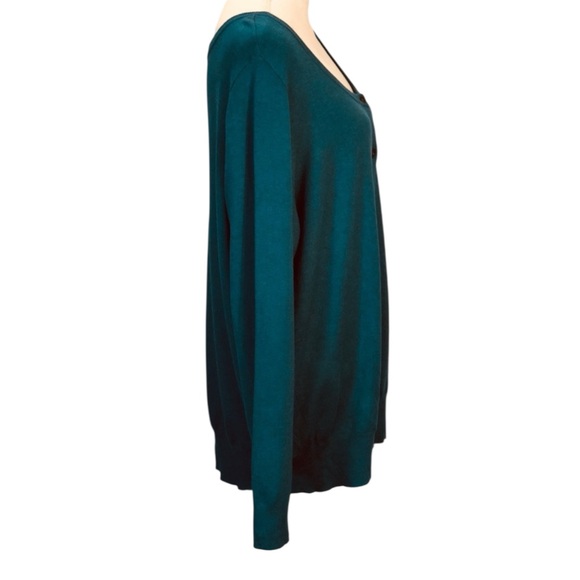 LANE BRYANT NWT Button-Up Cardigan Sweater in Teal Size 26/28 — NEW WITH TAG!!! - Picture 5 of 9